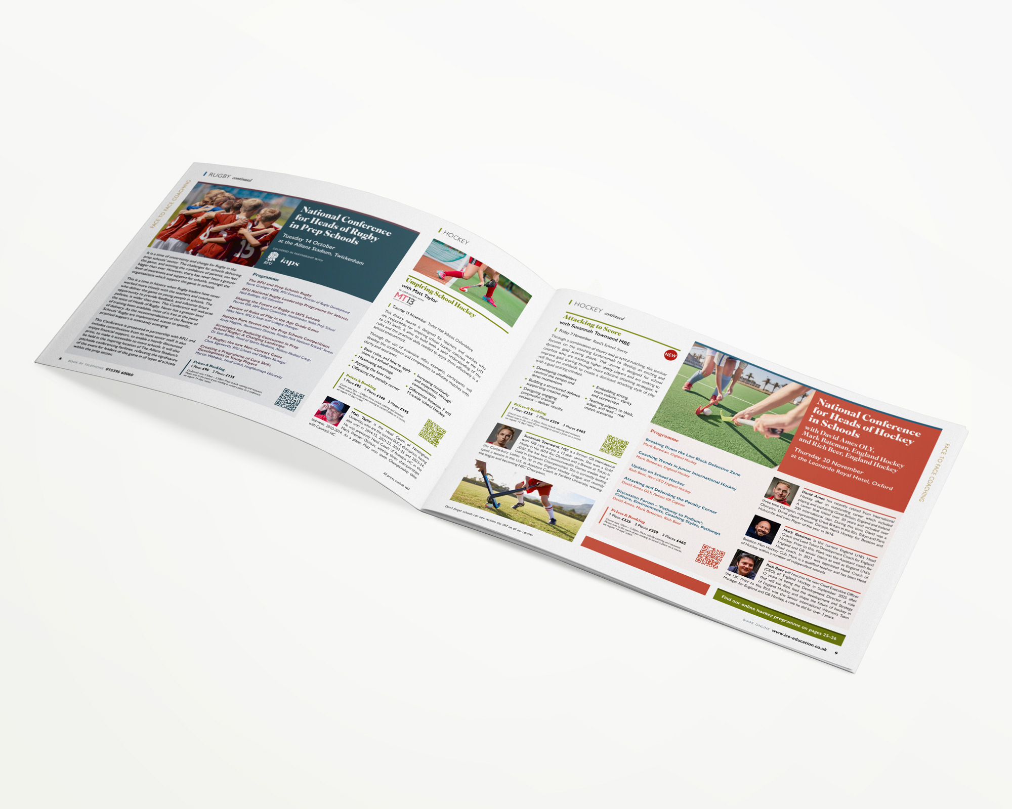 Courses Brochure Graphic Design Project - inner pages spread